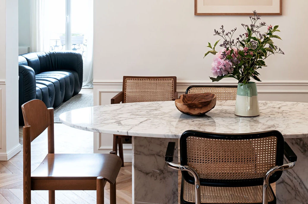 Table à manger, mobilier créé par Viseux & Jones