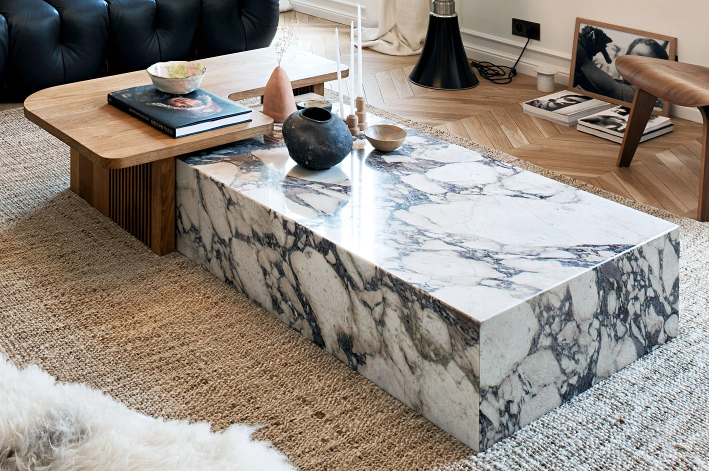 Table basse Cinquante-Cinquante, mobilier créé par Viseux & Jones